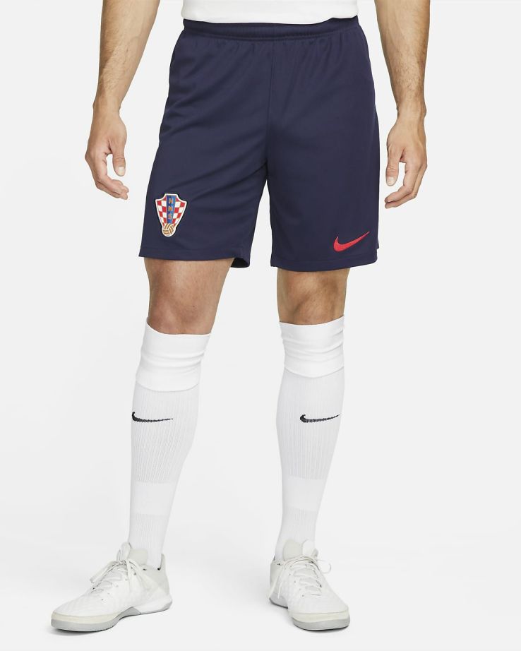 Maend Nike Shorts | Kroatien 2022/23 Stadium Away Blackened Blue/University Red