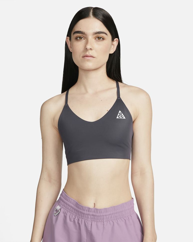 Kvinder Nike Sports-Bh'Er | Nike Acg Dri-Fit Adv Indy Rush Fuchsia/Gridiron/Summit White